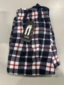 YUNA PAJAMA PANTS WOMENS MULTI PLAID MICROFLEECE SUPER - L/XL - BLACK/RED/WHITE - Brand New