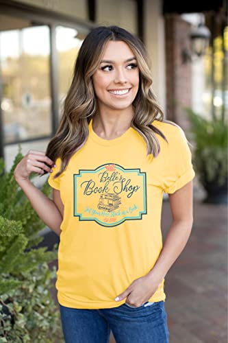 FLOYU Women Belle's Book Shop Shirt Princess Belle T-Shirt Book Lover Tops - Like New