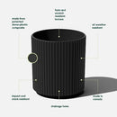 Veradek Demi Series Planter - Large Round Outdoor Planter - Brand New