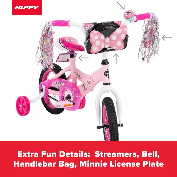 HUFFY DISNEY MINNIE MOUSE KIDS' BIKE - 12" WHEELS - TRAINING - Scratch & Dent