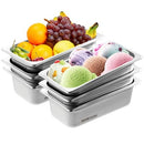 VEVOR 6 PACK HOTEL PANS, 1/3 SIZE ANTI-JAM STEAM PAN, STAINLESS STEEL - STEEL - Like New
