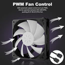 UPHERE 120MM BLACK ARGB COMPUTER CASE FANS 5-PACK HIGH PERFORMANCE COOLING - Like New