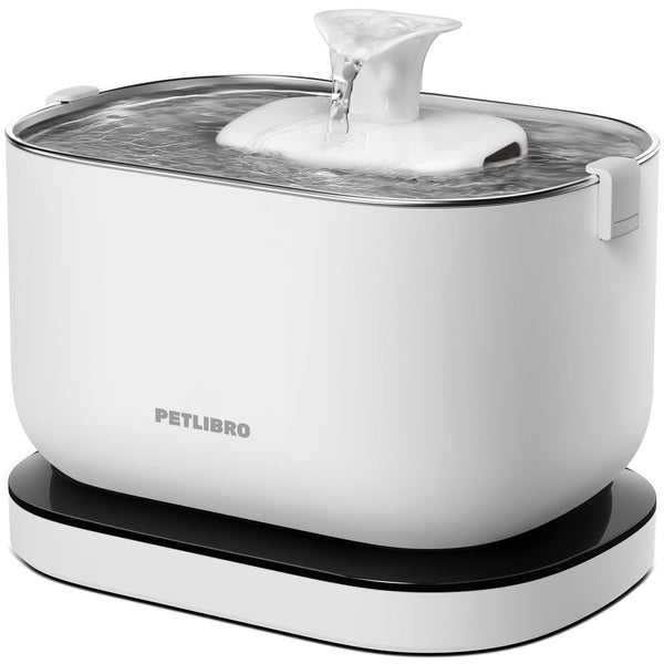 PETLIBRO CAT WATER FOUNTAIN CORDLESS PET WATER FOUNTAIN BATTERY OPERATED WHITE - Like New