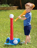 LITTLE TIKES TOTSPORTS T-BALL SET 11" WIDE 22" HIGH 611957P1 - RED/BLUE - Like New