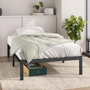 ZINUS ELIAS METAL PLATFORM BED FRAME TWIN ZU-FBMMP1ZC-14T - BLACK - Like New