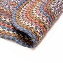 Super Area Rugs Premium Wool Braided Rug Blue Green Mix 2' X 3' - Brand New