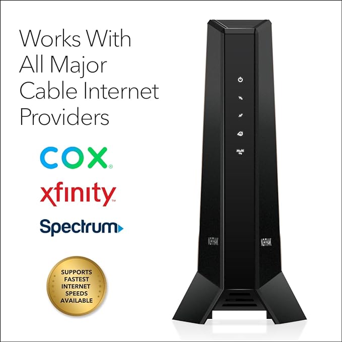 NETGEAR Nighthawk Multi-Gig Cable Modem CM2000 Compatible with All Cable - Black - Like New
