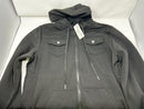 ANGELA BEBE MEN'S HOODED SWEATSUIT LONG SLEEVE FULL-ZIP - SIZE: MEN XL - BLACK - Brand New