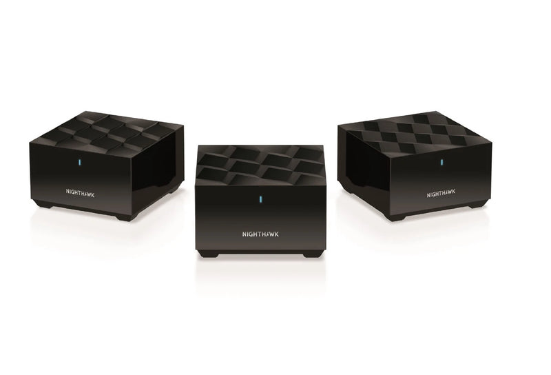 NETGEAR MK63-100NAR NIGHTHAWK HOME MESH WIFI6 SYSTEM 3PACK - BLACK - Like New