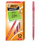 BIC ROUND STIC BALLPOINT PENS, MEDIUM POINT, 1.0 MM, TRANSLUCENT BARREL,12PK - Brand New