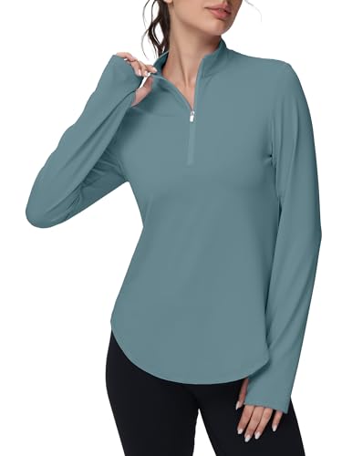 GGOV WOMEN'S GOLF POLO LONG SLEEVE WORKOUT - WOMEN M - XMIST BLUE - Brand New