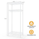 Clothes Rack Heavy Duty Clothing Racks Adjustable Shelves Freestanding - White - Brand New