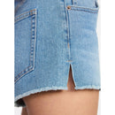 NO BOUNDARIES WOMEN'S MID-RISE DENIM SHORTS, 3" INSEAM - SIZE: 6 - MEDIUM WASH - Brand New