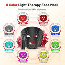 ROMISA RED LIGHT THERAPY MASK FACE 8-1 COLORS LIGHT FACIAL XPRE-368 - BLACK - Like New