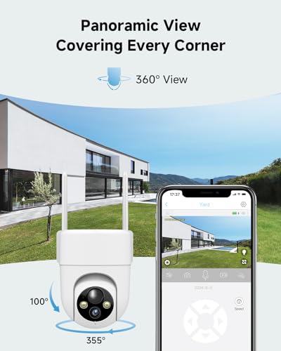 OCULVIEW 2K SOLAR SECURITY CAMERAS WIRELESS OUTDOOR- WHITE New