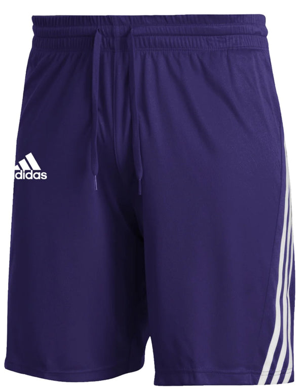 GM2463 Adidas Men's 3-Stripes Knits Shorts Purple/White L Like New