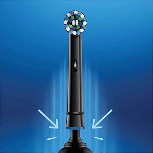 ORAL-B CROSSACTION ELECTRIC TOOTHBRUSH REPLACEMENT, BRUSH HEAD REFILLS - BLACK - Like New