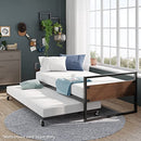 ZINUS SUZANNE BAMBOO AND METAL DAYBED WITH TRUNDLE - CHESTNUT BROWN - Like New