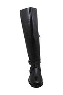 INC International Concepts Womens Fadora Leather Round Toe, Black, Size 10.5 - Like New