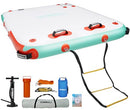 GYMYALL INFLATABLE FLOATING DOCK PLATFORM 10FT*8FT AIR FLOATING ISLAND - Orange - Like New