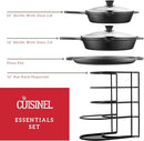 Cuisinel Cast Iron Cookware Set 9 Pieces Pre-Seasoned Kit - Scratch & Dent