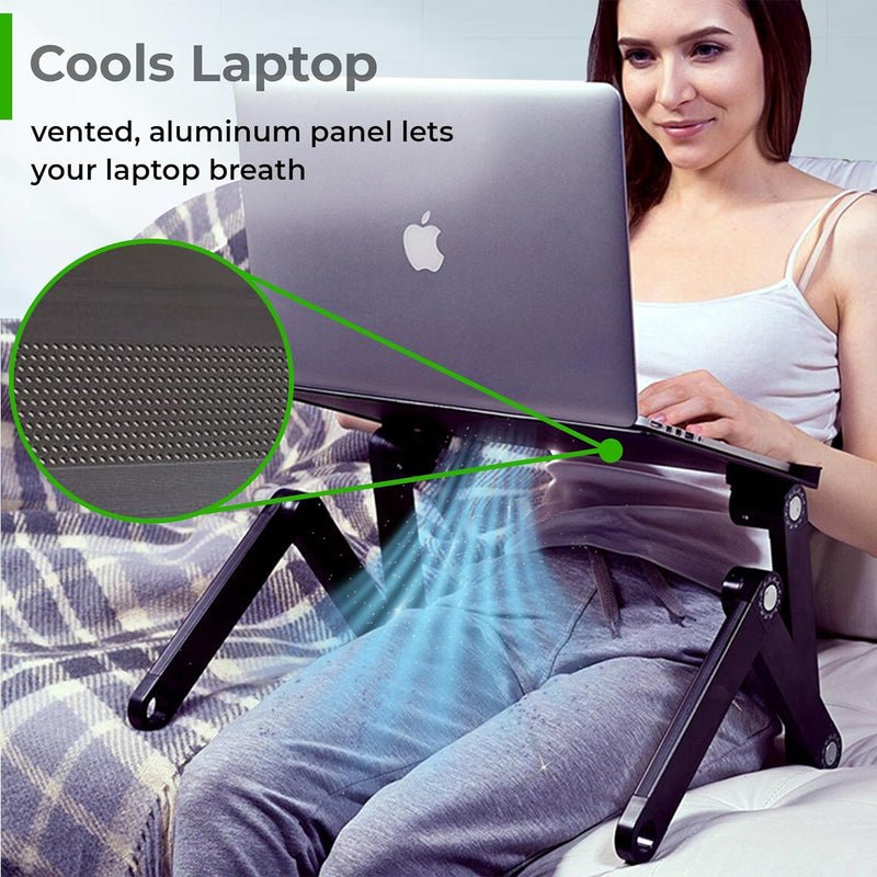 WorkEZ Executive Laptop Stand Desk Adjustable Height computer lap desk - BLACK - Like New