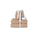 NOBLE HOUSE ULTRA SOFT COTTON EXTRA HEAVY SPA FEEL 6PC BATH TOWEL SET - TAUPE - Brand New