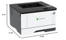 LEXMARK BLACK AND WHITE LASER PRINTER, ETHERNET & AUTOMATIC TWO-SIDED - WHITE Like New