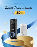 PHILIPS SECURITY VIDEO DOORBELL CAMERA DOORBELL CHIME CAMERA DDA270X-2TXS - Like New