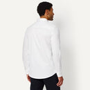 AEMN94768M26 AMAZON ESSENTIALS SLIM FIT STRETCH WRINKLE FREE DRESS SHIRT L WHITE - Brand New