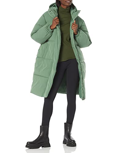 AMAZON ESSENTIALS WOMEN'S OVERSIZED LONG PUFFER JACKET MEDIUM SAGE GREEN - Brand New