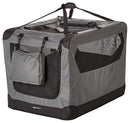 AMAZON BASICS FOLDING PORTABLE SOFT PET DOG CRATE CARRIER KENNEL - GRAY - Like New