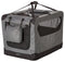 AMAZON BASICS FOLDING PORTABLE SOFT PET DOG CRATE CARRIER KENNEL - GRAY - Like New