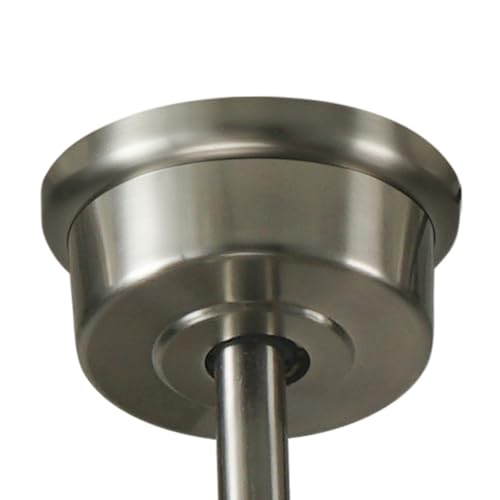 GOOD HOUSEKEEPING 52" CANTON CEILING FAN CARVED WOOD BLADES - BRUSHED NICKEL - Like New