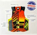 STEARNS HYDROPRENE LIFE VEST ADULT SMALL (SINGLE) - ORANGE - Brand New