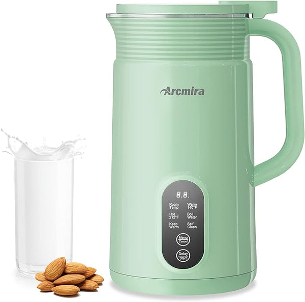 ARCMIRA Automatic Nut Milk Maker 20 oz Homemade Beverages HB-B6K - Green Like New