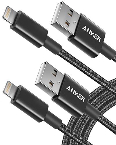 ANKER 6 FT PREMIUM DOUBLE-BRAIDED NYLON LIGHTNING CABLE MFI CERTIFIED - BLACK - Like New