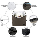 X-ZONE PET Dog Booster Car Seat Pet Bed Home Pockets Carrying Case - Brown&Blue - Like New