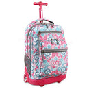J World Sundance Laptop Rolling Backpack with Wheels 20" RBS-19 - Blue Raspberry - Like New