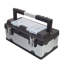 Torin 19" Tool Box Storage Organizer Stainless Steel&Plastic Portable Box -Black - Like New