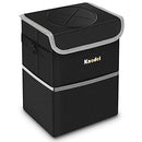 Knode Car Trash Can with Lid Waterproof Trash Bin for Car C012-B - Black - Brand New