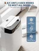 10,000 BTU Air Conditioner, 3-In-1 Air Conditioner with Dehumidifier, Fan - Like New
