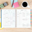 AT-A-GLANCE HARMONY ACADEMIC WEEKLY MONTHLY PLANNER 8 1/2" X 11" - RETRO BLUE - Brand New