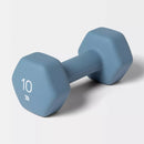 ALL IN MOTION SINGLE 10 LB HEX DUMBBELL - NEOPRENE GRAY - Scratch & Dent