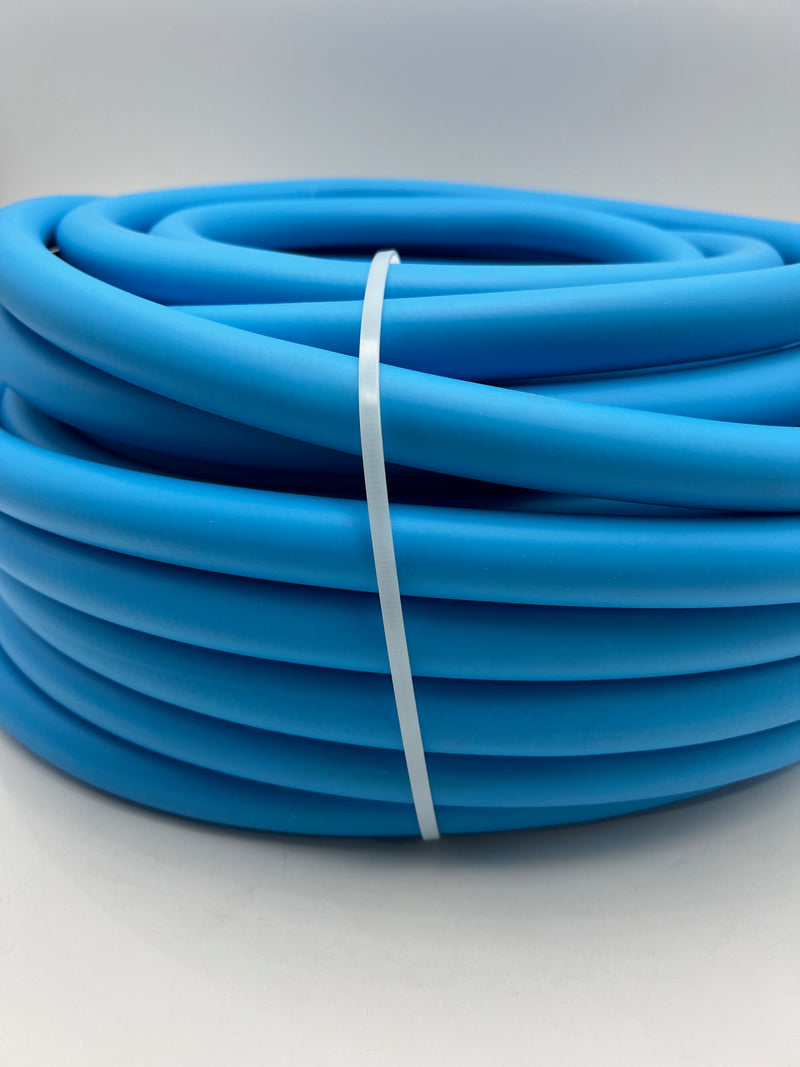 Aqua Joe AJPGH100-DWS 5/8 in 100 Ft. Hybrid Polymer Flex Kink Free Hose - Blue Like New