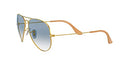 RAY-BAN RB3025 CLASSIC AVIATOR SUNGLASSES GOLD/CLEAR GRADIENT BLUE LENSES - Like New