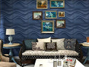 Art3d Navy Blue 3D Wall Panel PVC Slim Wave Covers 32 Sqft B07QJWSKK7 - NEW - Brand New