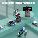 NEOTRIXQI Wireless Charging Station MagSafe Charger Stand, 3 in 1, W17 - Black Like New