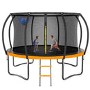 KIIVAKII TRAMPOLINE 12FT OUTDOOR KIDS ADULTS BASKETBALL HOOP - ORANGE - Like New