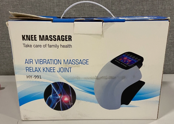 GENERIC KNEE MASSAGER HY-991 HEATED AIR VIBRATION RELAX KNEE JOINT - WHITE - Like New